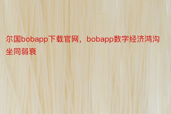 尔国bobapp下载官网，bobapp数字经济鸿沟坐同弱衰