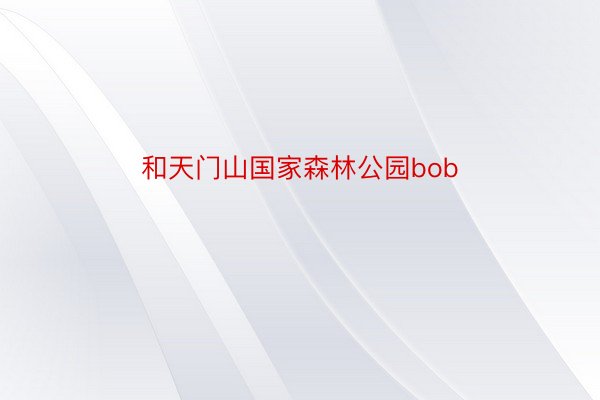 和天门山国家森林公园bob